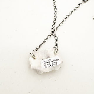 Tia Long Pink Conch Bar Necklace