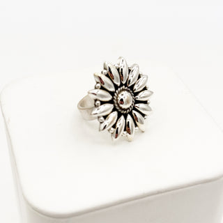 Silver Flower Cluster Ring