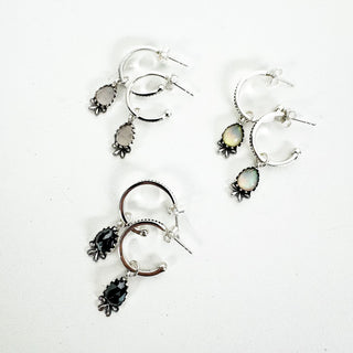 Wisteria "Charming" Hoop Earrings