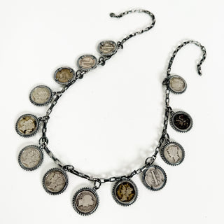 Mercury Dime Charm Necklace by Calvin Delgarito