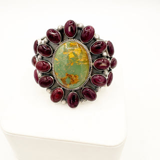 Sheila Tso Massive Royston and Purple Spiny Cluster Cuff