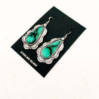 Sheila Tso Emerald Rose Variscite Earrings