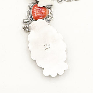Sheila Tso Red Spiny Heart Mega Necklace