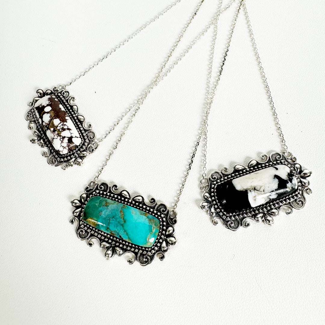 Cassie Bar Necklaces - Turquoise Treasures