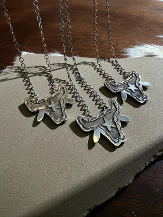 Handmade Longhorn Bar Necklace