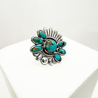 Circle of Life Statement Ring - Kingman Turquoise