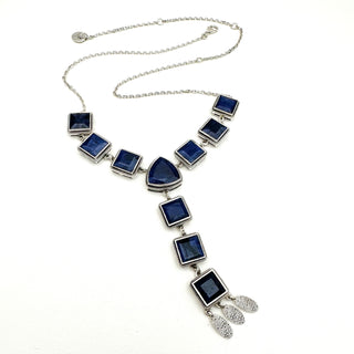 Crown Jewel Lariat- Blue Sapphire