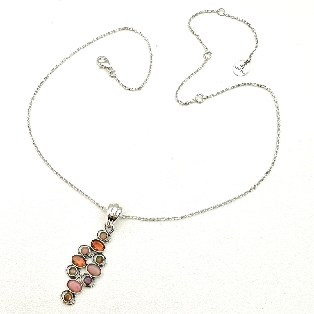 Stardust Necklace- Pink Welo Opal