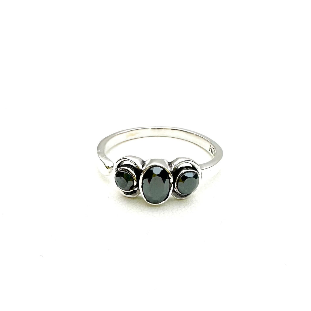 Stardust Ring - Faceted Hematite