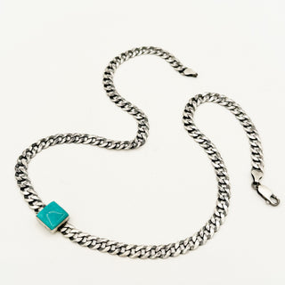 Curb Chain Gemstone Necklaces