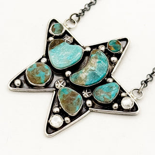 Jacqueline Silver "Mosaic" Royston Star Necklace