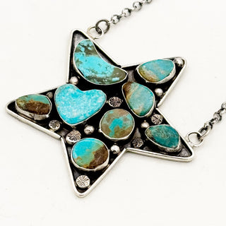 Jacqueline Silver "Mosaic" Royston Star Necklace