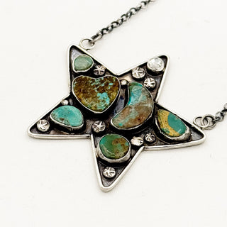 Jacqueline Silver "Mosaic" Royston Star Necklace