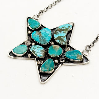 Jacqueline Silver "Mosaic" Royston Star Necklace