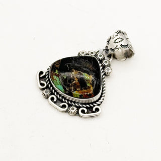 Philbert Nez Blackjack Turquoise Pendants