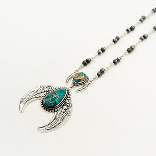 Feather Naja Necklace - Blue Mohave