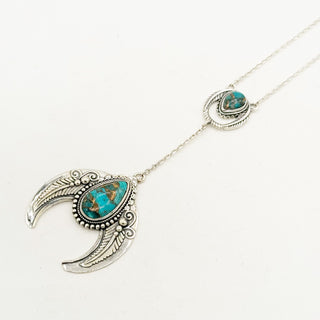 Feather Naja Necklace - Blue Mohave