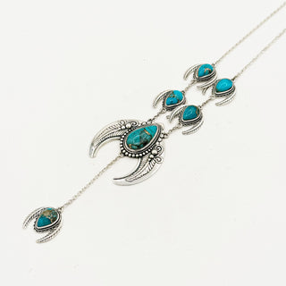 Feather Naja Necklace - Blue Mohave