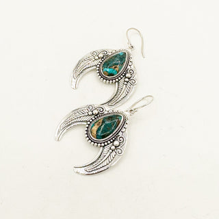 Feather Naja Earrings - Blue Mohave