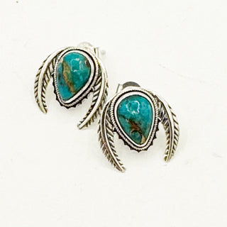 Feather Naja Earrings - Blue Mohave