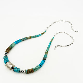 Leon Yazzie Chain and Shotgun Shell Rainbow Necklace