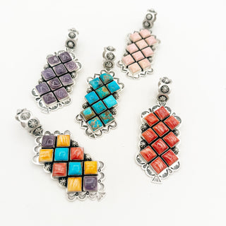 CHARLES JOHNSON OVERSIZED MOSAIC PENDANTS