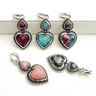 Double Heart Charms