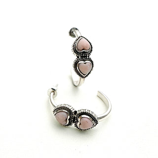 Double Heart Hoops