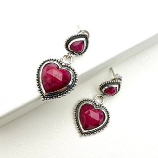 Double Heart Studs