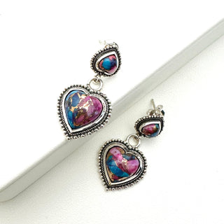 Double Heart Studs