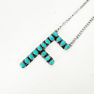 ROUND 2 PREORDER Hespera Kingman Turquoise Letter Necklace