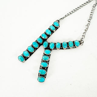 ROUND 2 PREORDER Hespera Kingman Turquoise Letter Necklace