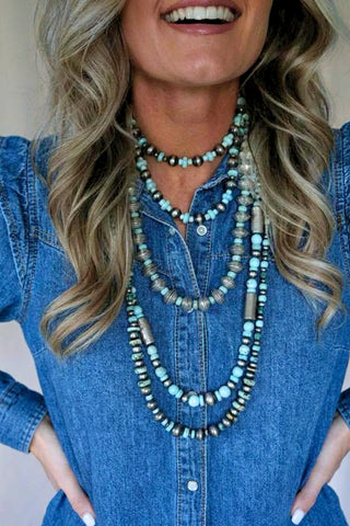 Blue Hour Dry Creek Beaded Necklace