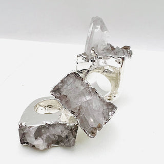 Silver Miley GemFire Ring - White Quartz