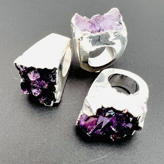 Silver Miley GemFire Ring - Amethyst